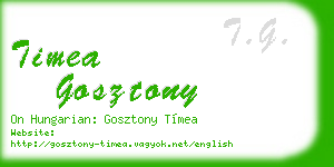 timea gosztony business card